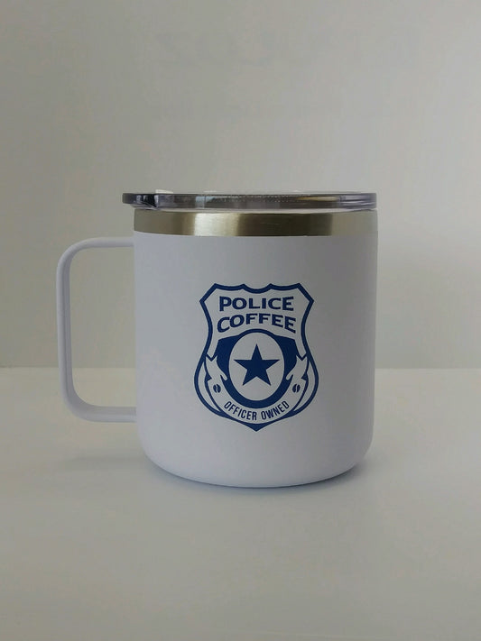 12oz Police Coffee Mug in White